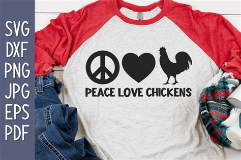 Peace Love Chickens Svg