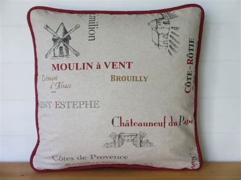 French Country Pillow Cover French Wine Pillow Paris Fabric Etsy