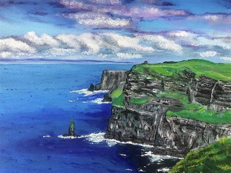 Cliffs Of Moher Painting By Claudia Cerveny Fine Art America