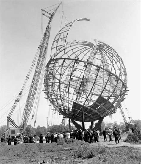 Construction Of Unisphere Queens New York Worlds Fair 1964 World