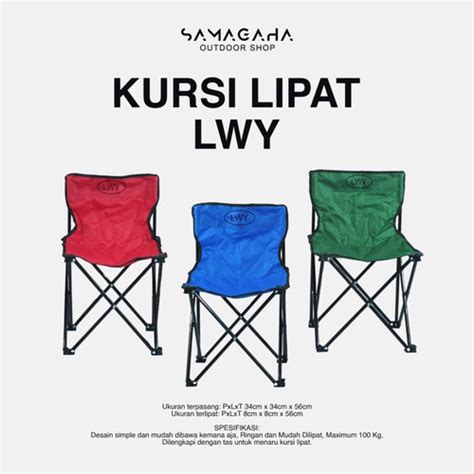 Jual Kursi Lipat Portable Folding Chair Portable Folding Stool Lwy Kota Bandung Samagaha