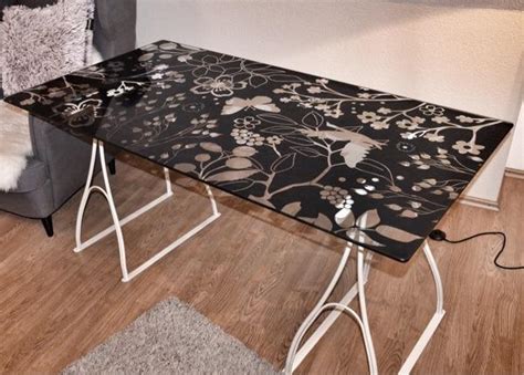 Ikea glas schreibtisch ikea glastisch: IKEA Schreibtisch mit Glasplatte 'Glasholm Vika' in ...