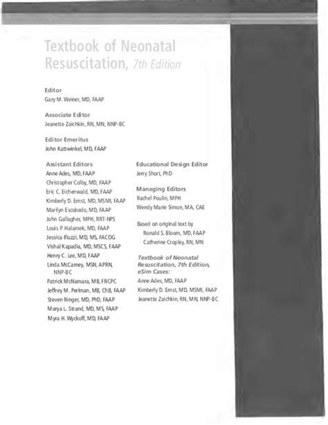 Pdf Neonatal Resuscitation 7th Edition Scarlet
