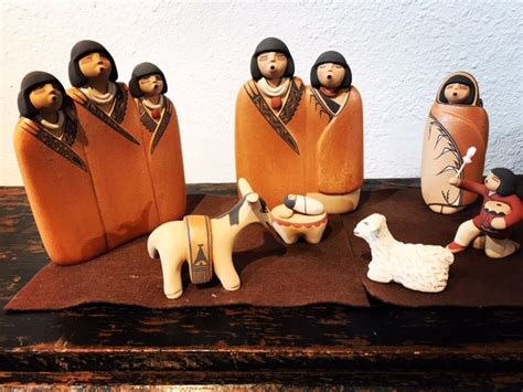 Jemez Nativity Set By Maxine Toya Lyn A Fox Fine Pueblo Pottery
