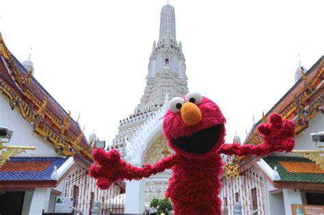 Elmo Uneducational Middle Aged Puppet Visits Thailand Photos Coconuts