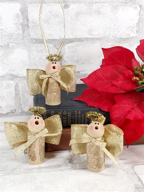 Recycled Wine Cork Angel Ornament A 20 Minute Craft Creatively Beth
