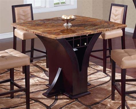 10 best bistro table sets of november 2020. Global Furniture - D800BT Square Marble Top Bar Table with ...