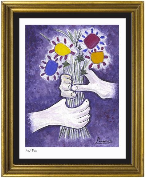 Pablo Picasso Bouquet Of Peace Signed And Hand Numbered Etsy