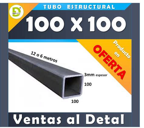 Tubo Estructural 100x100 Bs 028 En Mercado Libre