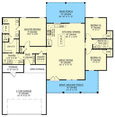 1600 Square Foot Modern Farmhouse With Split Bedroom Layout 56515sm