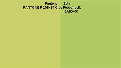 Pantone P 163 14 C Vs Behr Pepper Jelly 1a60 5 Side By Side Comparison