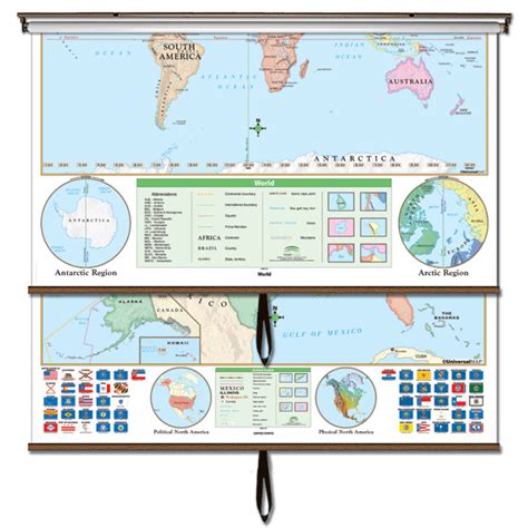 Custom Classroom Maps Sets Usworld Beginner Combo Classroom Wall Map