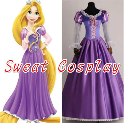 2016 Sexy Costumes For Women Tangled Rapunzel Cosplay Costume Adult Princess Rapunzel Dress