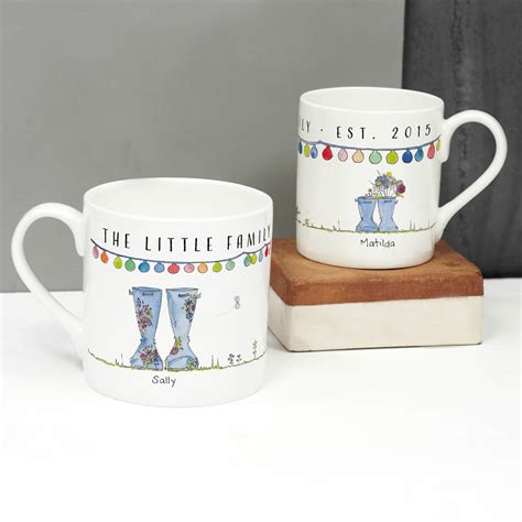 Personalised Mummy And Me Welly Mug Set By This Is Nessie