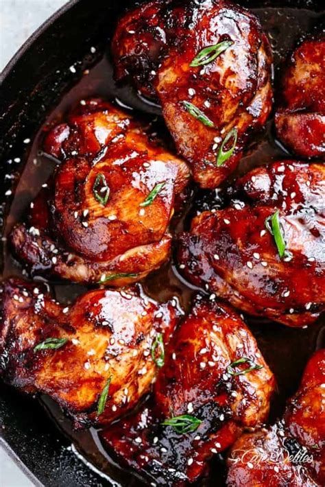 It should be ready when the skin is crispy and golden brown, or when the internal temperature has reached 180 degrees. Honey Soy Baked Chicken Thighs - Cafe Delites