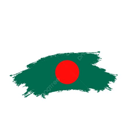 Bangladesh Country Grunge Brush Stroke Flag Vector Bendera Bangladesh
