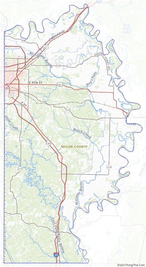 Map Of Miller County Arkansas