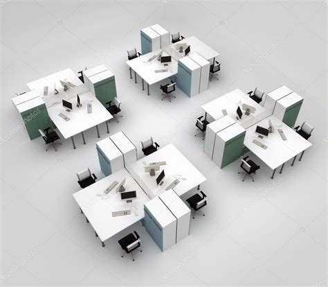 Open Space Office With Systems Office Desks — Stock Photo © Annkozar