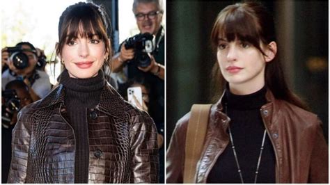 Anne Hathaway Recreates Devil Wears Prada Outfit At NYFW Internet Says She Looks Exactly