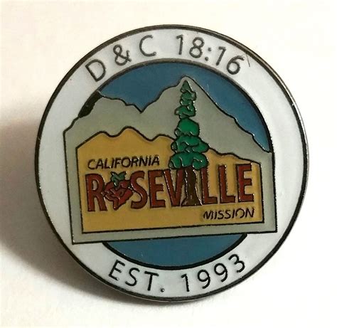 California Roseville Mission Lapel Pin Mission