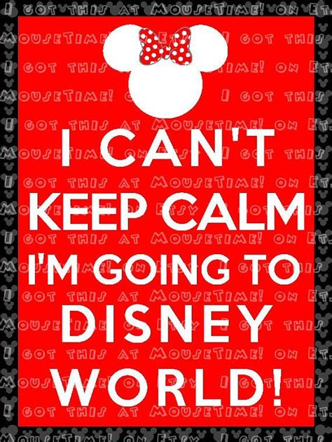 I Cant Keep Calm Im Going Toim At Disney Etsy Disney Quotes