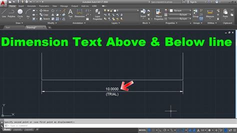 Autocad Dimension Text Above And Below Line Youtube