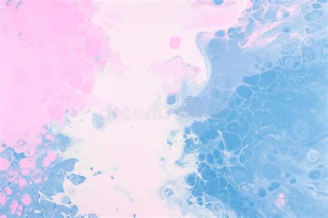 Beautiful Calming Background In Oily Blue And Pink Pastel Colors Stock