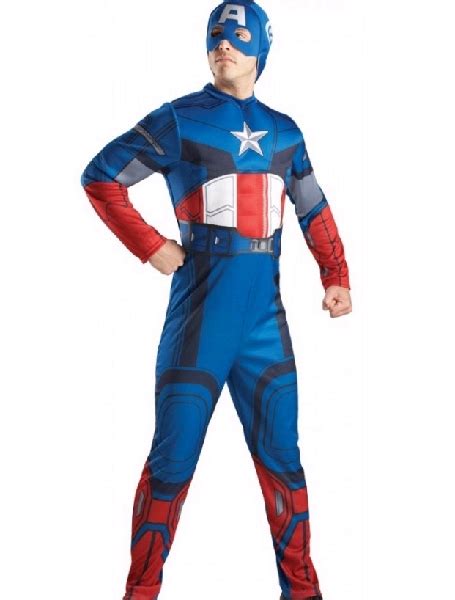 Captain America Dlx Muscle Chest Jumpsuit The Party Hut