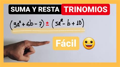 Suma De Trinomios Aprende En 3 Ejercicios Youtube