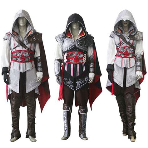 Assassins Creed 2 Ezio Auditore Cosplay Costume Outfit Femalemenkids
