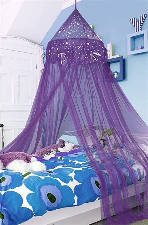 The string of 30 bright led lights at the top illuminates the room and adds a touch of sparkle. Amazon.com: LILAC OASIS PRINCESS BED CANOPY FOR TWIN BEDS ...