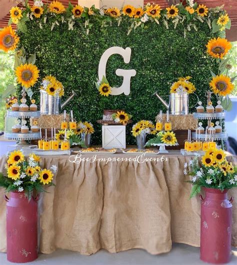Bee Impressed Events🐝 on Instagram: “Sunflower Dessert Table🌻