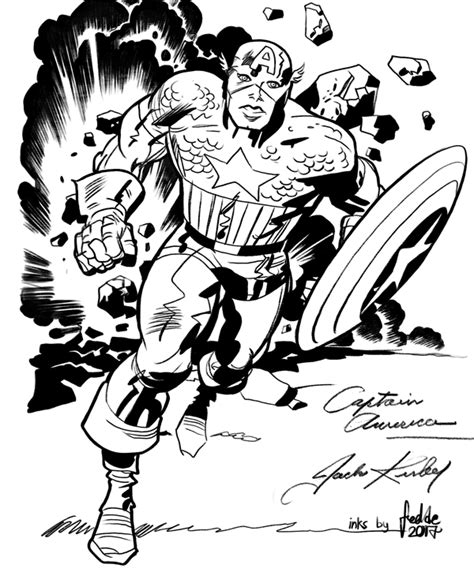 Daily Sketches Ink Jack Kirby Captain America By Fedde On Deviantart