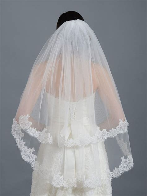 Wedding Veil Bridal Veil Elbow Length Veil Alencon Lace Etsy In 2021