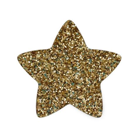 Gold Faux Glitter Star Stickers Zazzle Glitter Birthday Gold