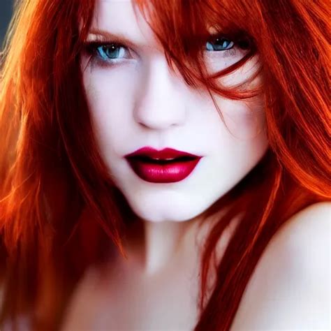 Beautiful Redhead Woman Vampire Closeup Stable Diffusion Openart