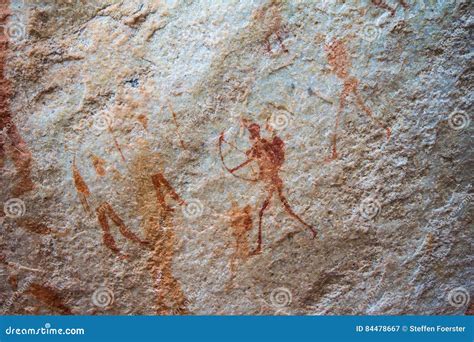 San Rock Art In Cederberg Mountains South Africa Stock Image Image Of