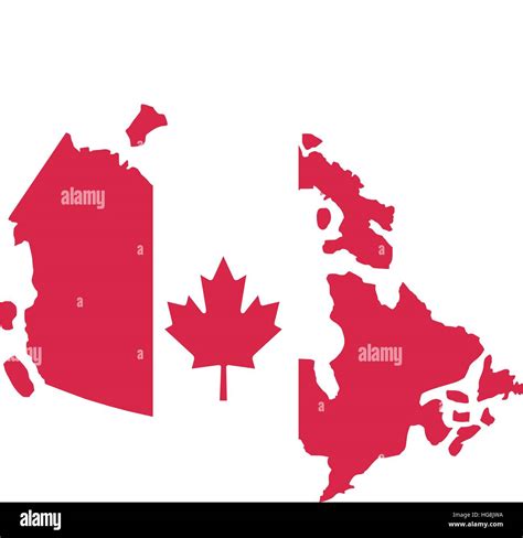 Canada Map With Canadian Flag Stock Vector Image And Art Alamy