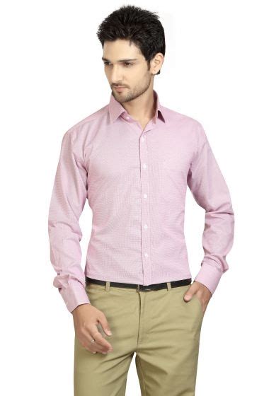 Pink Solid Slimfit Full Sleeves Formal Shirt For Sale From Coimbatore