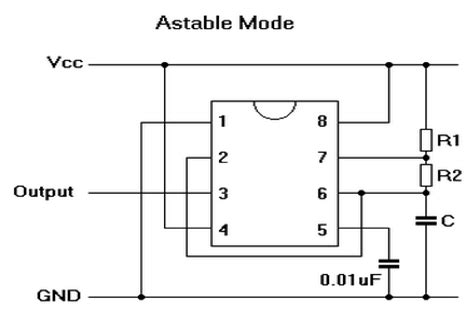 555 Timer In Astable Mode A Tutorial With Theory Schematic And Lab