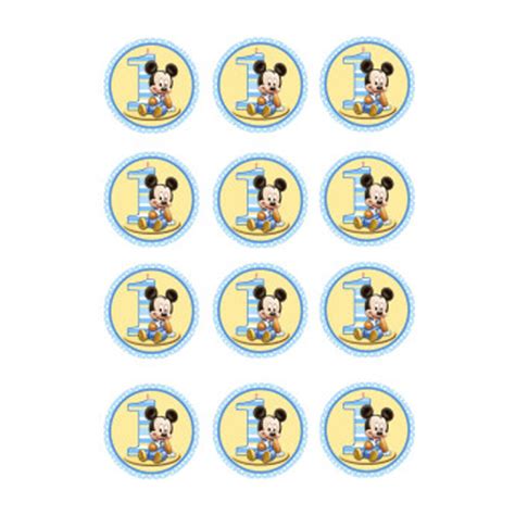 Mickey mouse edible cake image made the cake precious and special. Baby Mickey Mouse Edible Cupcake Toppers | Shore Cake Supply