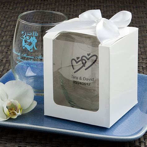 Cheap wine glass with excellent quality! 50 Birthday Party Favors Stemless Wine Glass