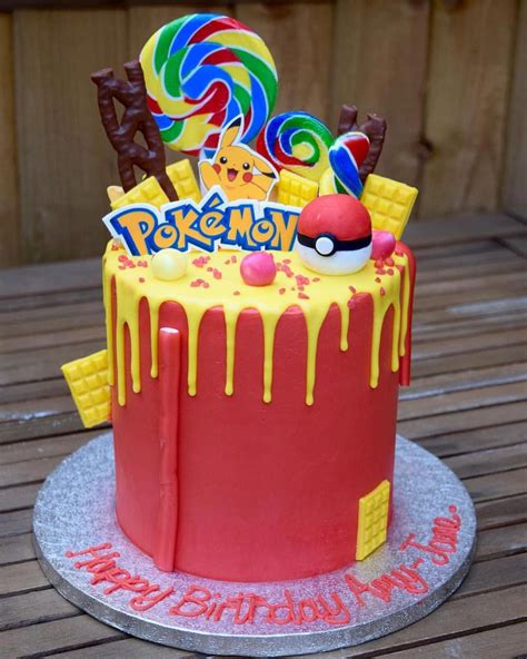 How To Make A Drip Cake To Wow The Party With Images Pokemon