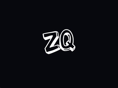 Monograma Zq Logo Icono Inicial Zq Logo Letra Diseño 21496431 Vector