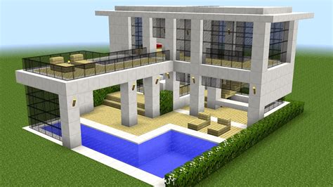 Minecraft How To Build A Modern House Tutorial Easy 27 Interior In