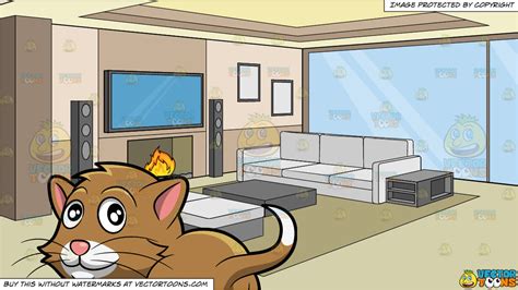 A Modern Comfy Living Room Background Clipart Cartoons By Vectortoons