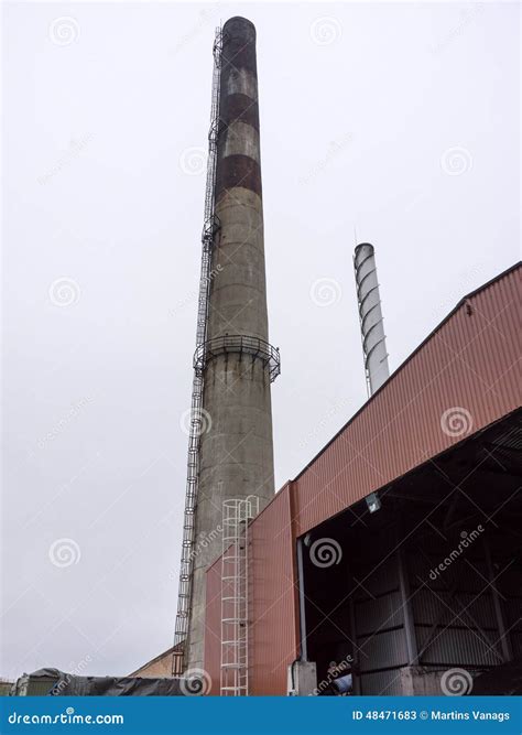 Large Chimney At Countryside Stock Image Image Of Towers Large 48471683
