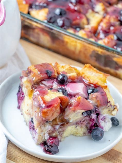 Overnight Blueberry French Toast Casserole Wishes And Dishes