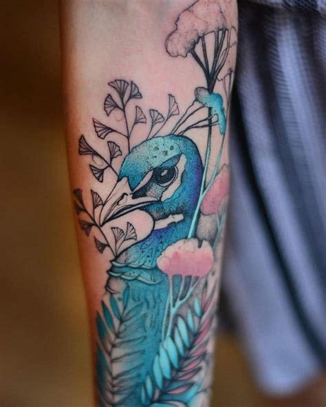 Animal Tattoos Add Bright Pops Of Color To Sketch Like Tattoo Animals