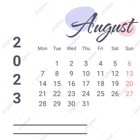 Gambar Kalendar Ogos 2023 Ungu Dengan Garis Nota Ogos Agustus